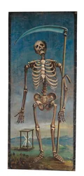 Bandera procesional Gnadenstuhl y muerte lado 2